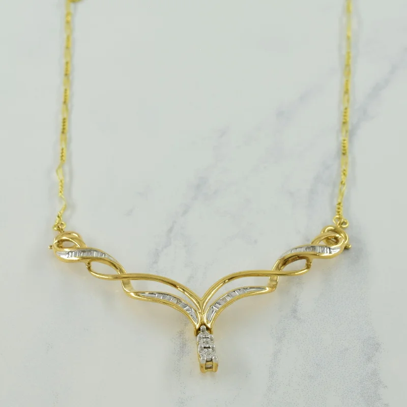 Luxe velvet necklaces-Diamond Necklace | 0.05ctw | 18.5" |