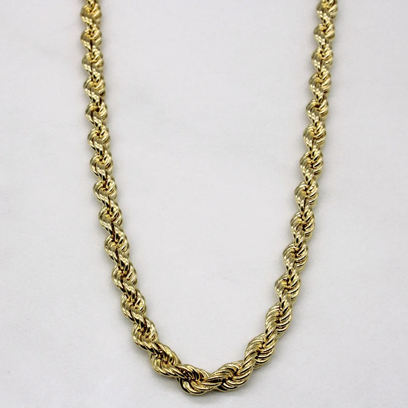 Personalized name necklaces-18k Yellow Gold Rope Chain | 20" |