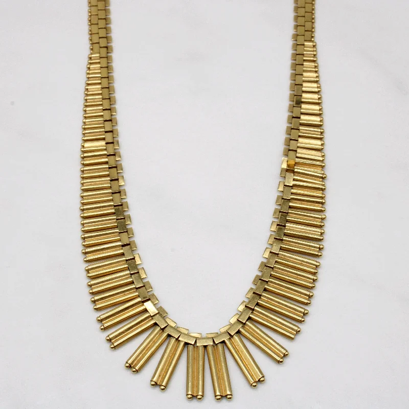 Asymmetrical necklaces-18k Yellow Gold Necklace | 17" |