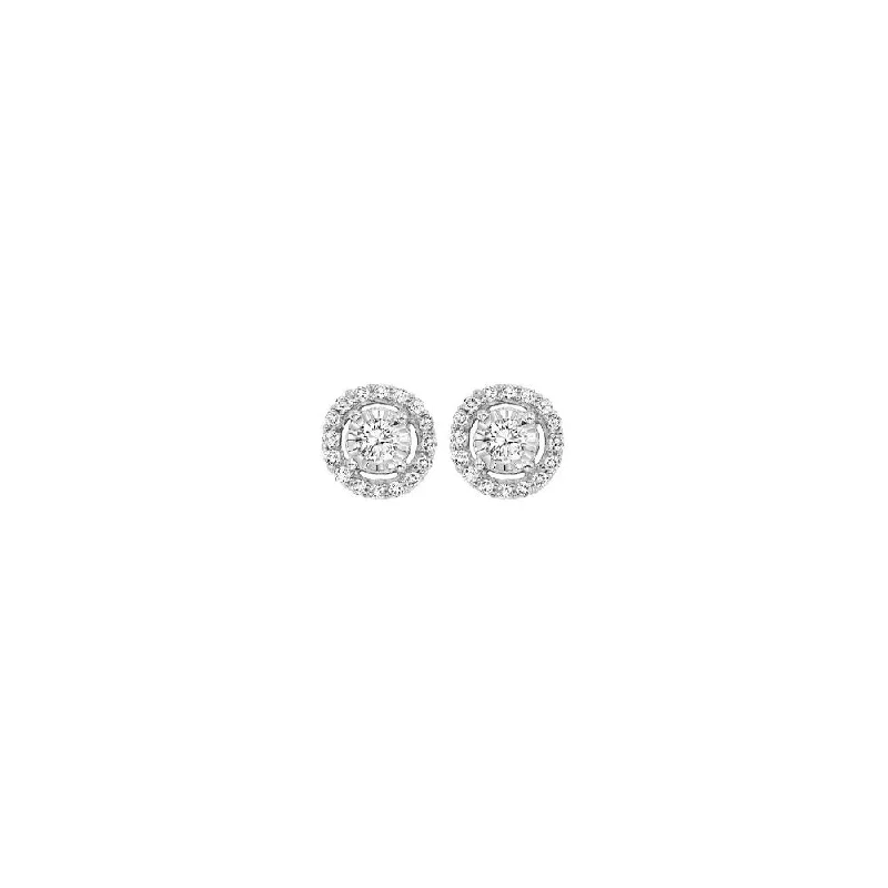 Multi-tier earrings-14Kt White Gold Diamond (1/4Ctw) Earring