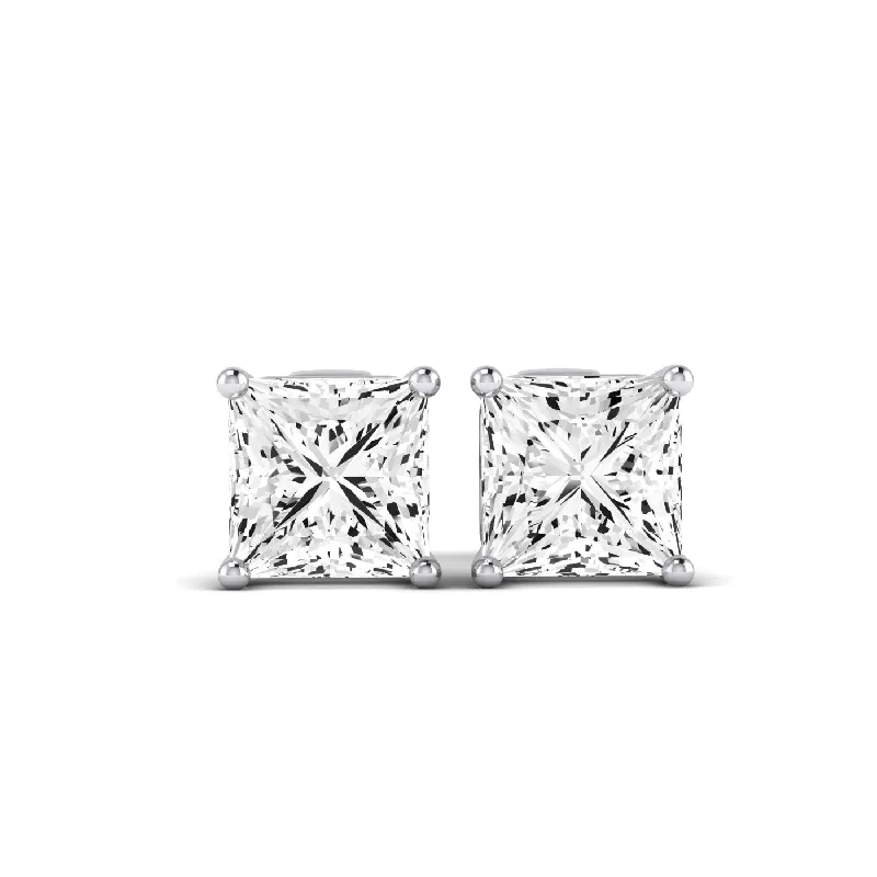 Chandelier style earrings-Elowen Princess Cut Moissanite Stud Earrings