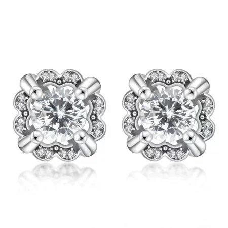 Retro style earrings-Hailey Moissanite Earrings