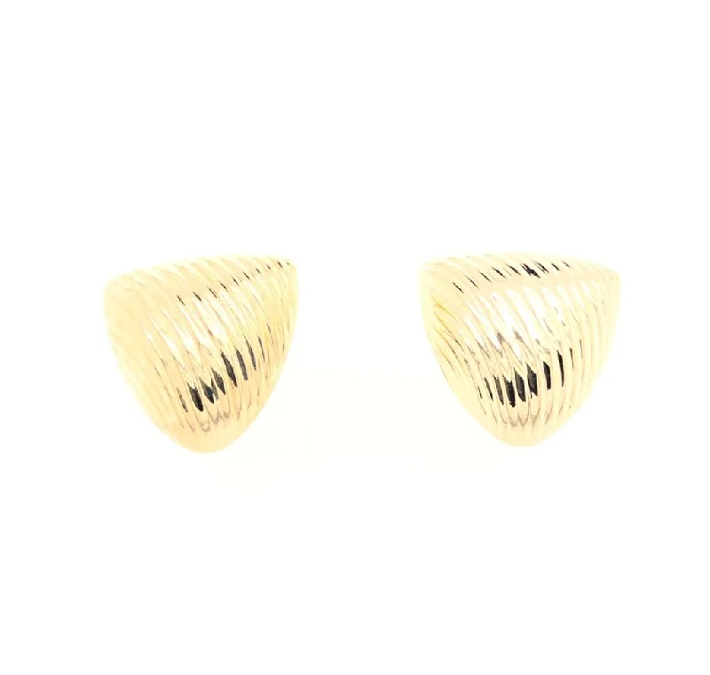 Lace-inspired earrings-Estate 14k Textured Earrings