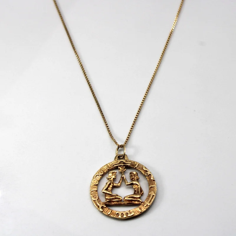 Floral motif necklaces-10k Yellow Gold Pendant Necklace | 32"|