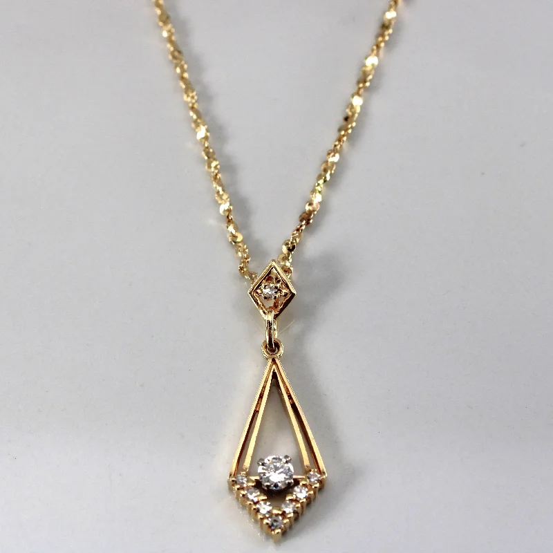 Vintage pearl necklaces-Diamond Pendant Necklace | 0.35ctw | 20"|