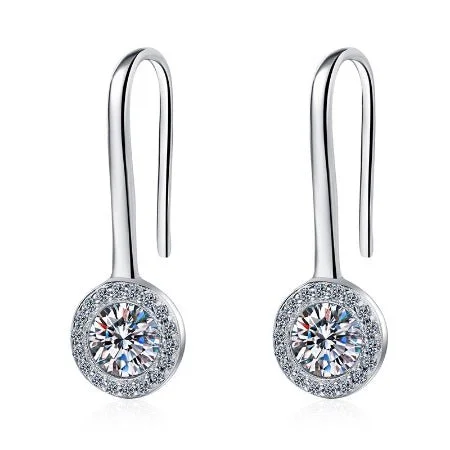 Star charm earrings-Belinda Diamond Earrings