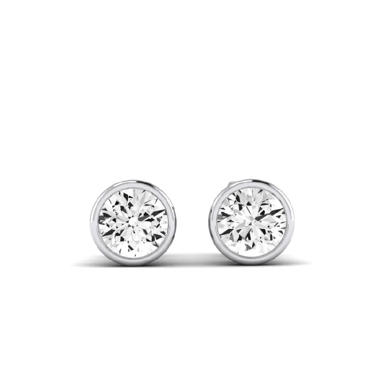 Hexagonal drop earrings-Eliana Diamond Stud Earrings