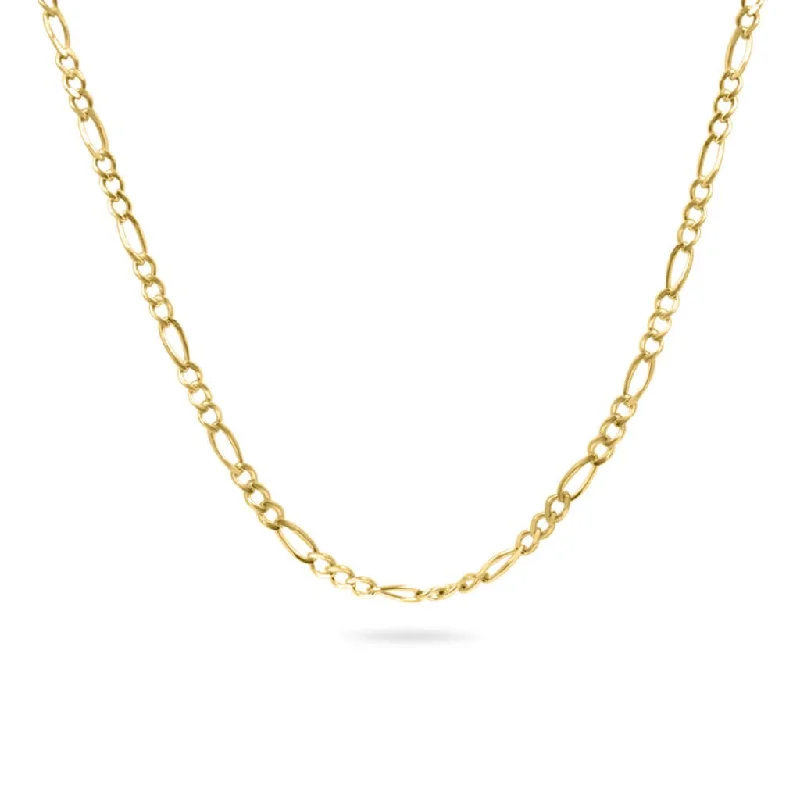 Knot design necklaces-Figaro Chain 14K Gold