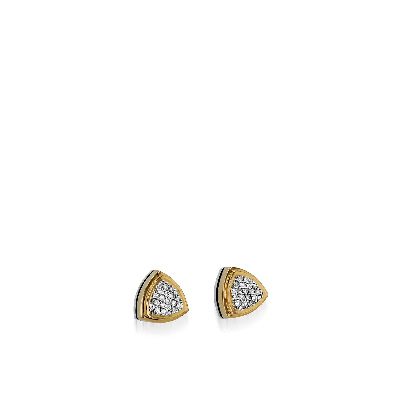 Bold statement earrings-Arrivo Pave Diamond Stud Earrings