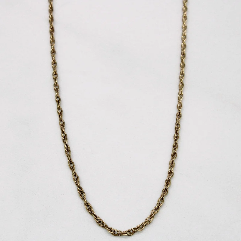 Statement bib necklaces-10k Yellow Gold Rope Chain | 23" |