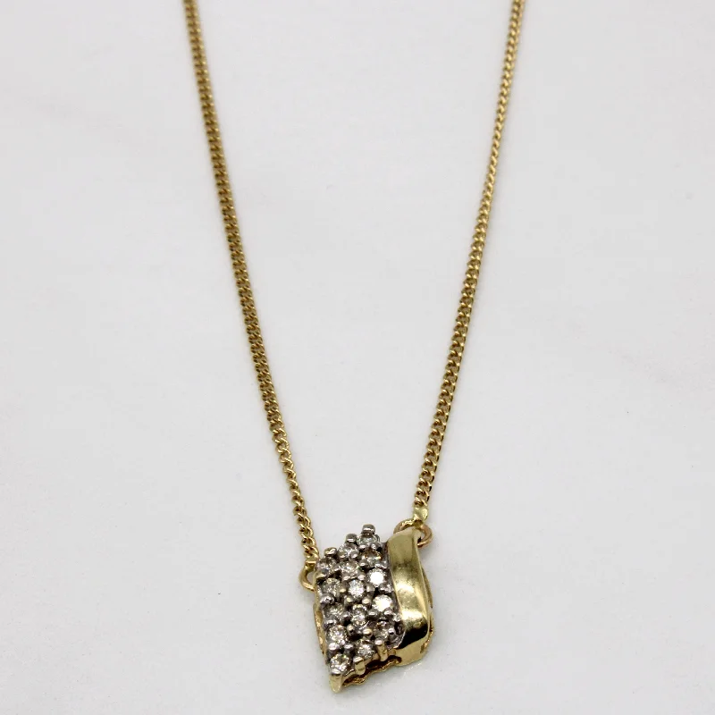 Starry charm necklaces-Diamond Cluster Pendant Necklace | 0.22ctw | 16" |