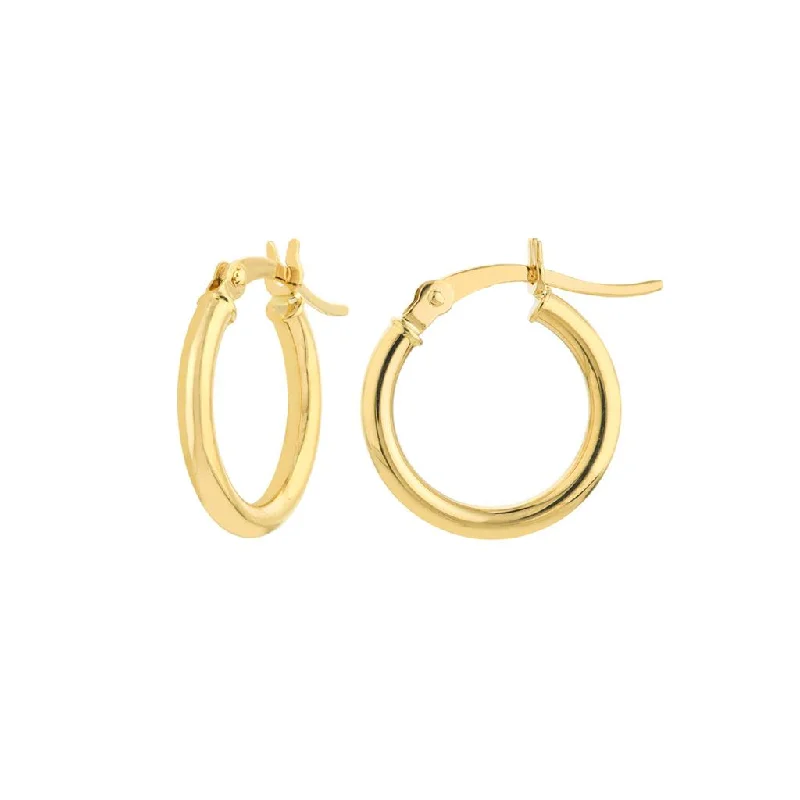 Crescent moon earrings-Polished Hoop Earrings