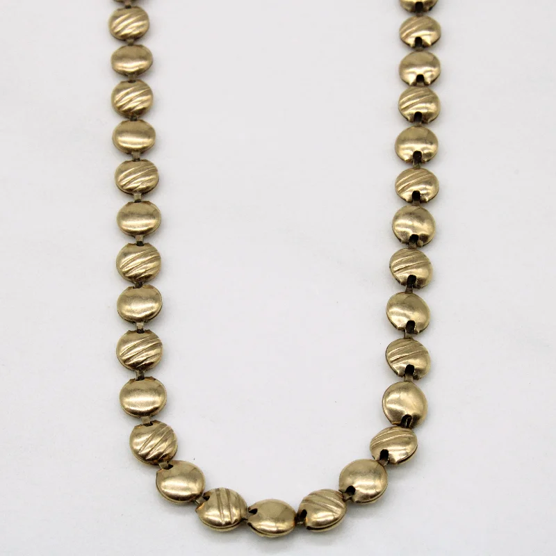 Sculpted chain necklaces-10k Yellow Gold Unique Link Necklace | 18" |