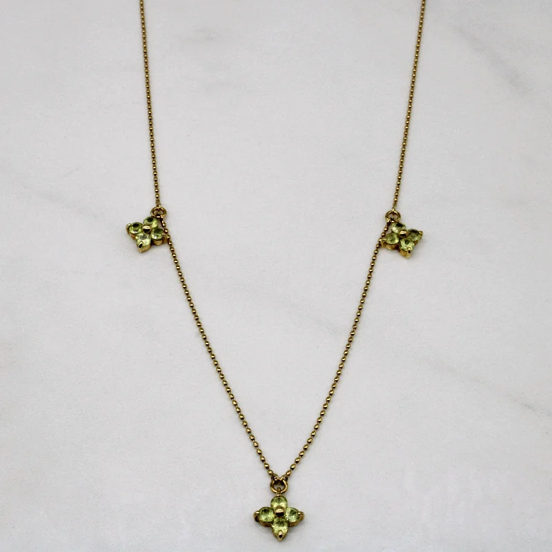 Thick link necklaces-Peridot Charm Necklace | 0.60ctw | 16" |