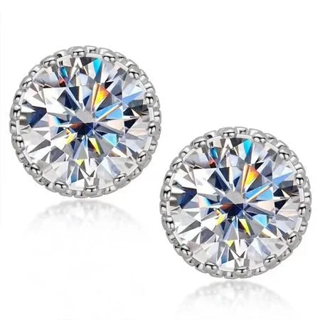 Opal stud earrings-Quinn Moissanite Earrings