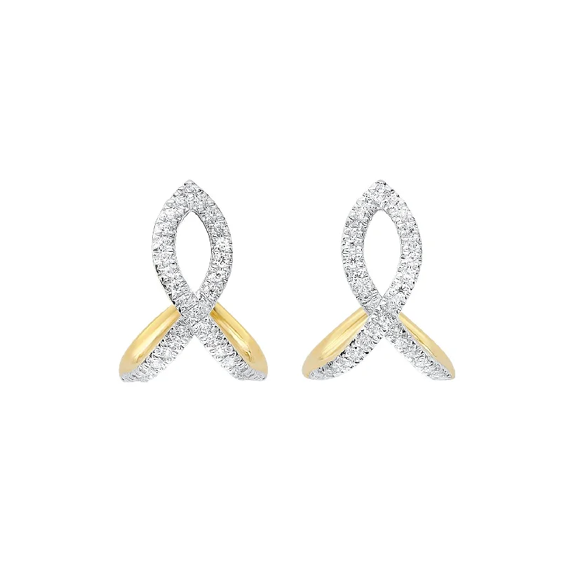 Celestial charm earrings-14K Diamond Earrings