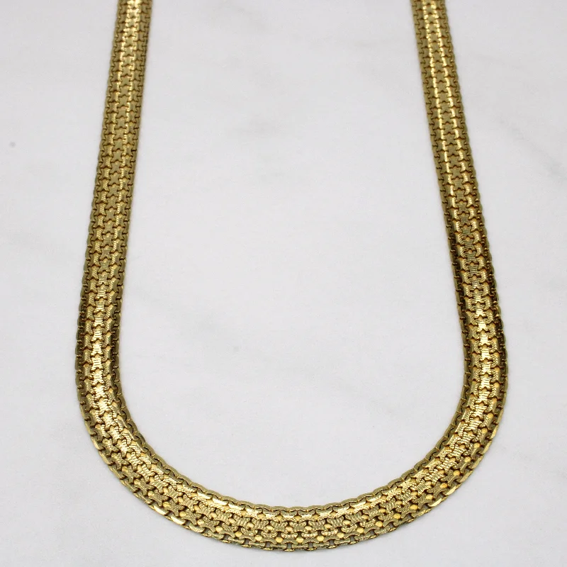 Sculptural art necklaces-10k Yellow Gold Necklace | 17" |