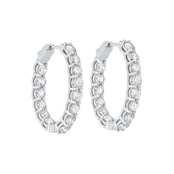 Rainbow bead earrings-14Kt White Gold Diamond (7Ctw) Earring