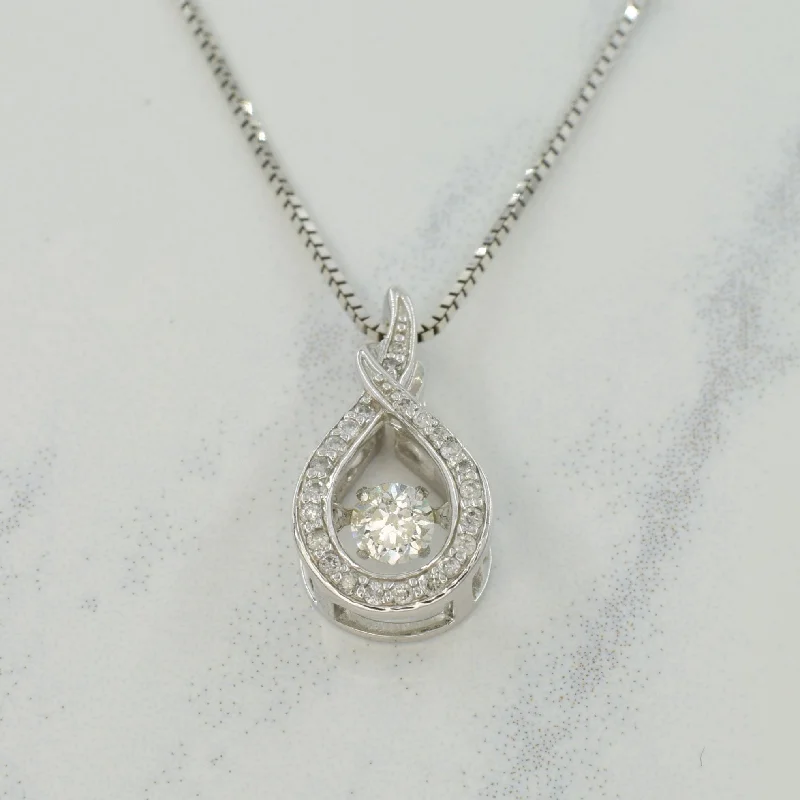 Dangling stone necklaces-Floating Diamond Pendant Necklace | 0.25ctw | 18" |