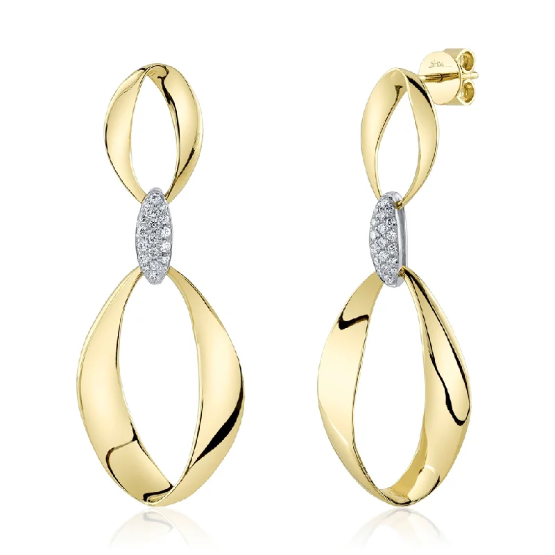 Oversized hoop earrings-Shy Creation Diamond Mobius Earrings