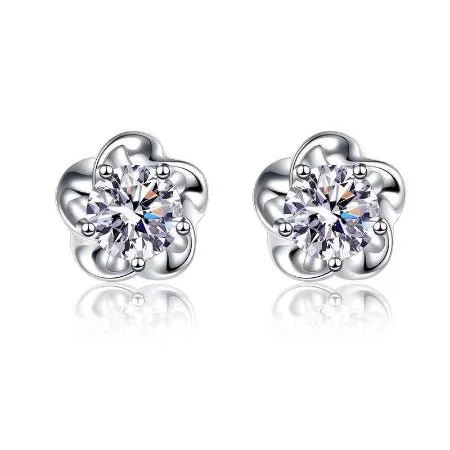 Pearl stud earrings-Luna Diamond Earrings