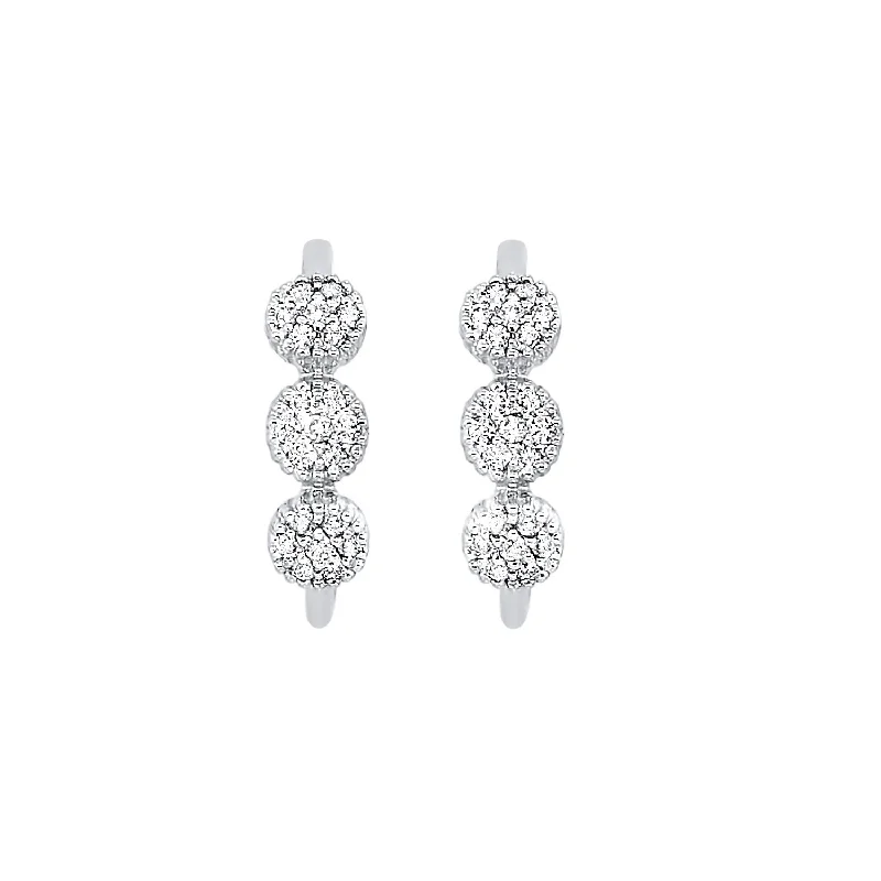 Lace-inspired earrings-Gold Diamond Earrings