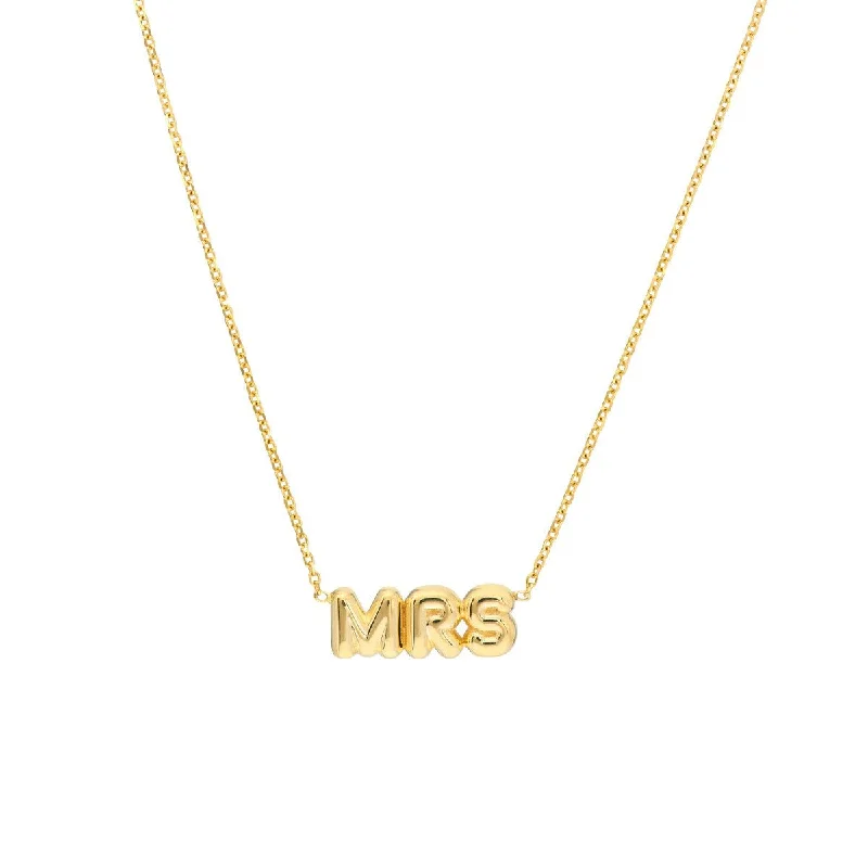 Medallion coin necklaces-14K Yellow Gold Puff Mrs Adjustable Necklace with Pear Shape Lock