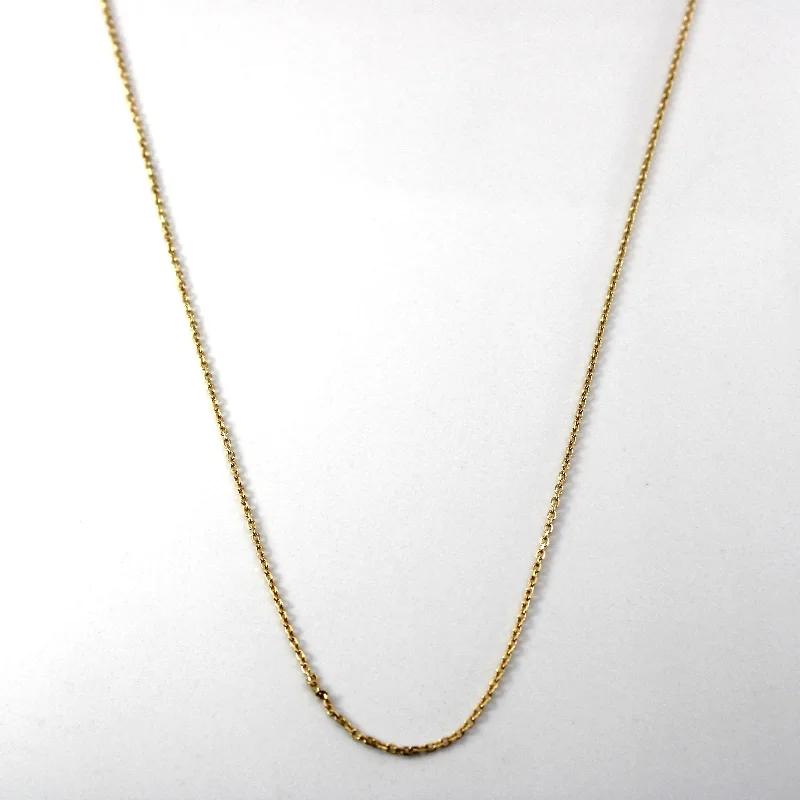 Lace-inspired necklaces-Yellow Gold Rolo Chain Necklace | 17"|