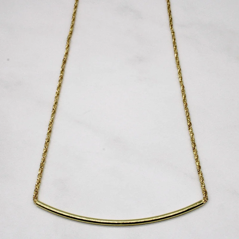 Floral motif necklaces-14k Yellow Gold Scoop Pendant Necklace | 16" |