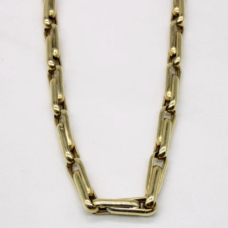 Sleek link necklaces-14k Yellow Gold Necklace | 22" |