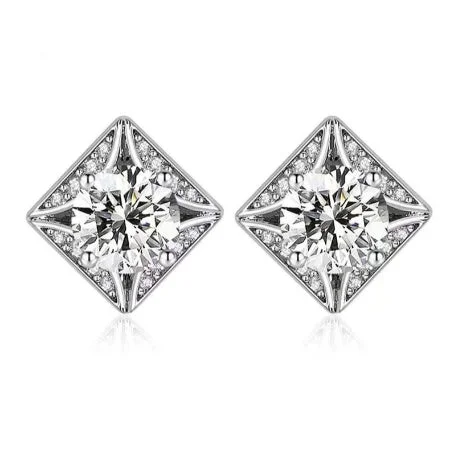 Bold statement earrings-Eden Moissanite Earrings