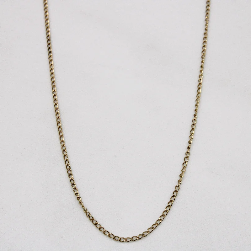 Rose gold necklaces-10k Yellow Gold Necklace | 18" |