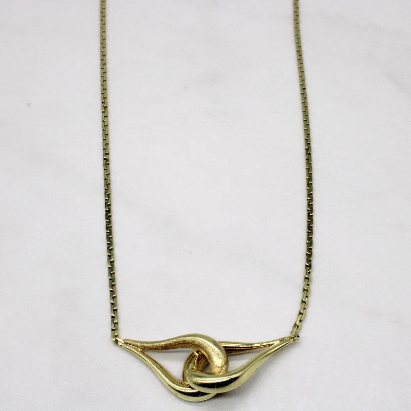 Layered gem necklaces-14k Yellow Gold Knot Necklace | 16" |