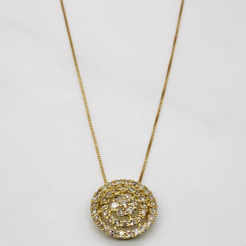 Zodiac sign necklaces-Diamond Pendant & Necklace | 0.75ctw | 18" |