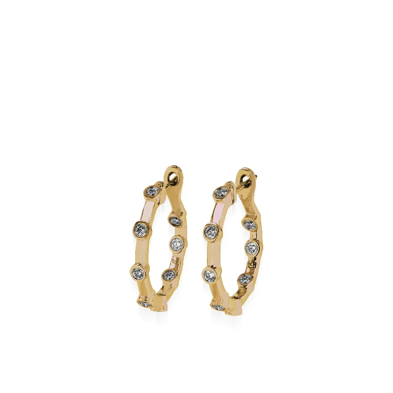 Chandelier style earrings-Paloma Diamond Hoop Earrings