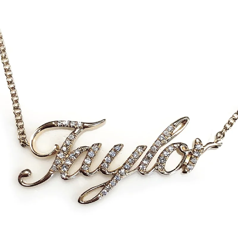 Triple-layer necklaces-TAYLOR Name Plate - N4516A