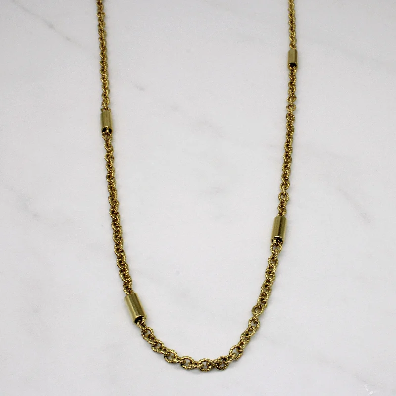 Minimalist style necklaces-14k Yellow Gold Necklace | 36" |