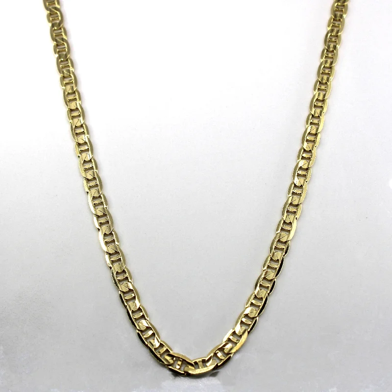 Vintage lock necklaces-14k Yellow Gold Anchor Chain Necklace | 18"|