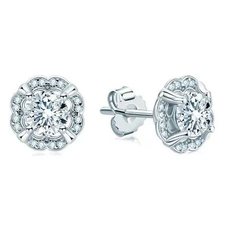 Knot design earrings-Mel Lab Diamond Earrings