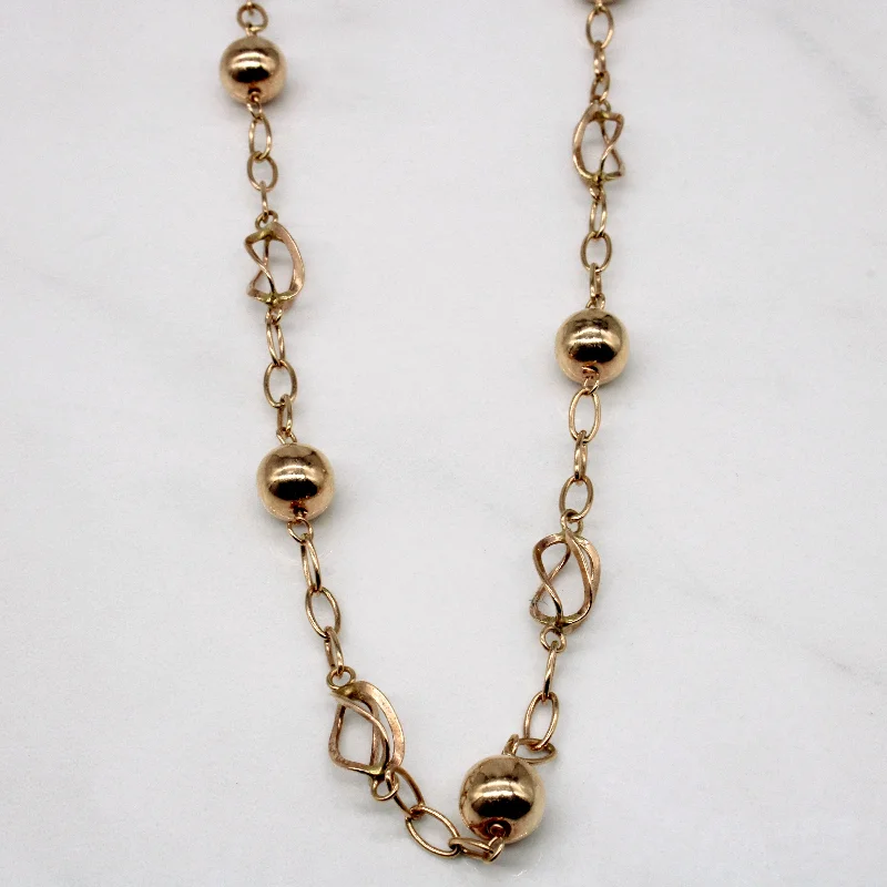 Luxe velvet necklaces-9k Yellow Gold Unique Link Necklace | 17" |