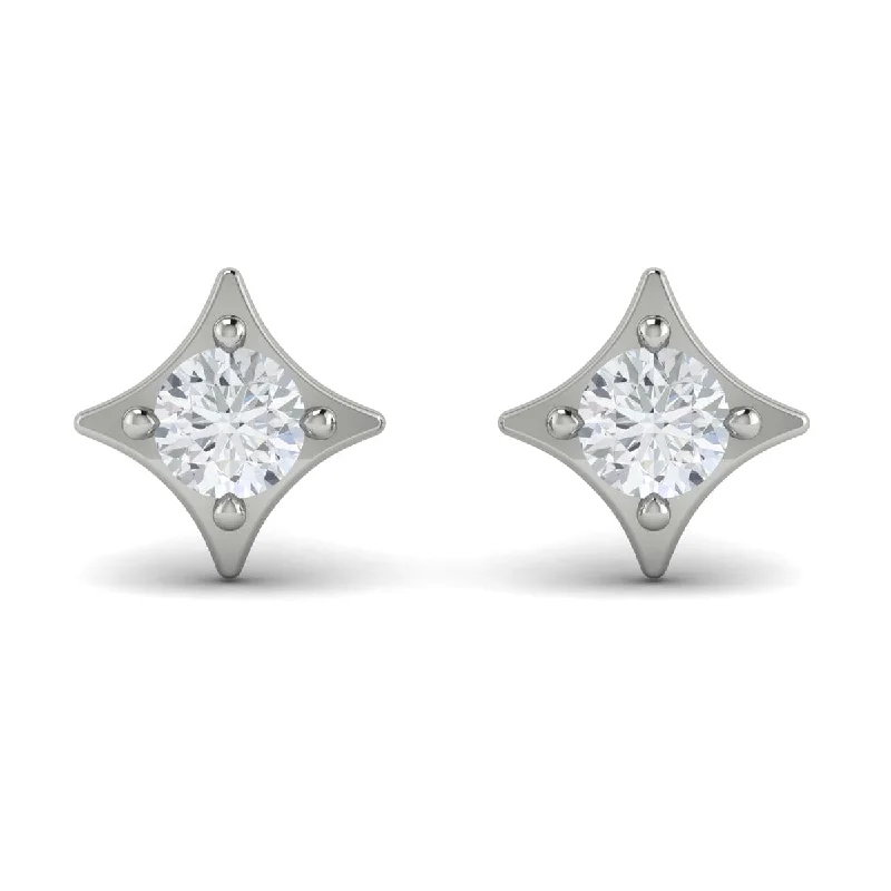 Emerald stone earrings-Diamond Vlora Star Stud Earrings