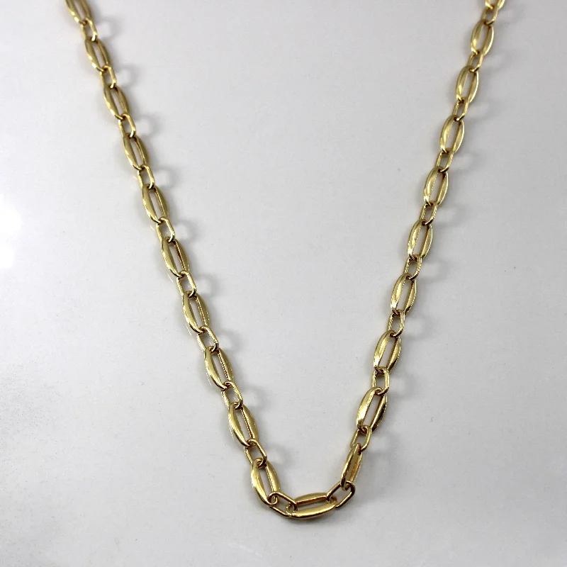 Oval stone necklaces-18k Yellow Gold Necklace | 18"|