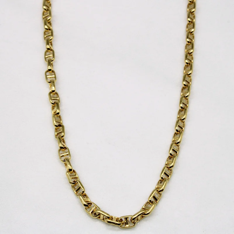 Wire-wrapped necklaces-18k Yellow Gold Anchor Link Chain | 18" |