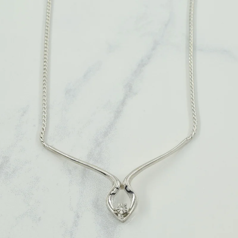 Artisan crafted necklaces-Solitaire Diamond Necklace | 0.01ct | 16" |