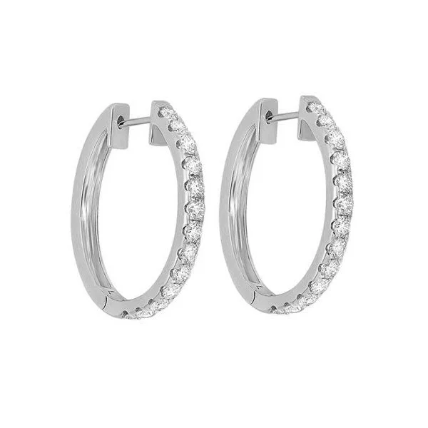 Bold dangle earrings-14Kt White Gold Diamond (2Ctw) Earring