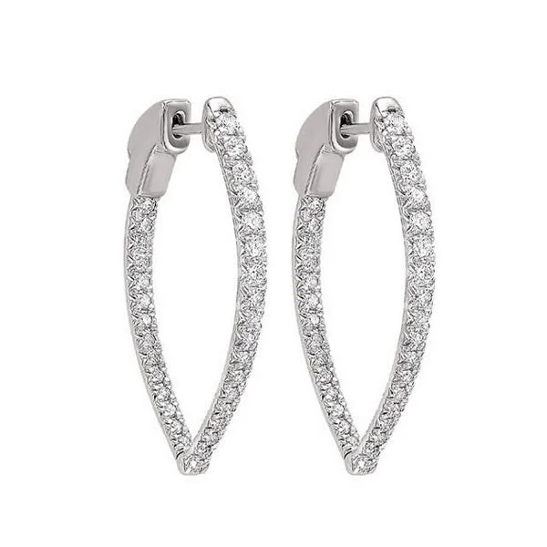 Art deco earrings-14Kt White Gold Diamond (3/4Ctw) Earring