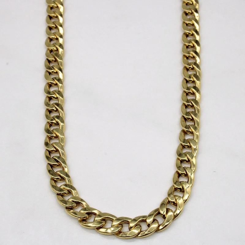 Knot design necklaces-18k Yellow Gold Curb Link Chain | 20" |