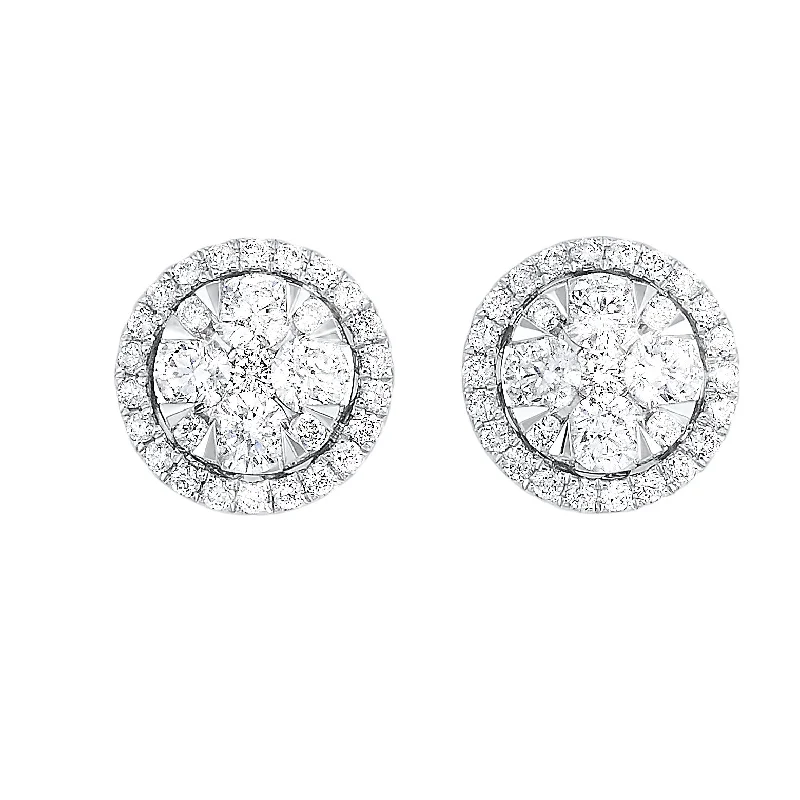 Organic shape earrings-14K Diamond Earrings