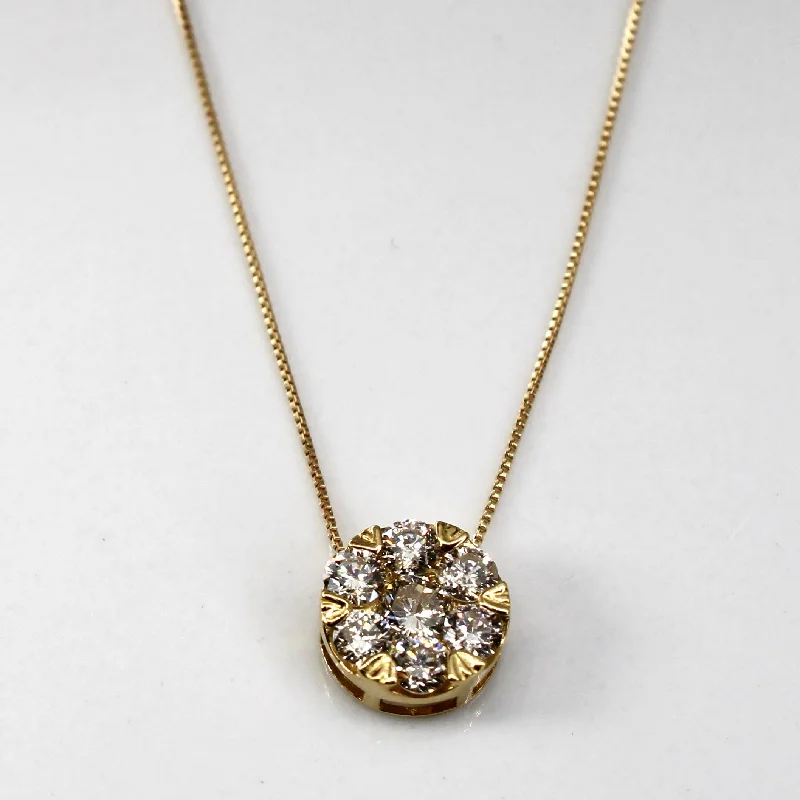 Cluster charm necklaces-Diamond Pendant Necklace | 0.32ctw |18"|