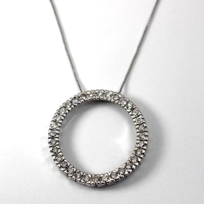 Long pendant necklaces-Diamond Eternity Pendant Necklace | 0.96ctw |19"|